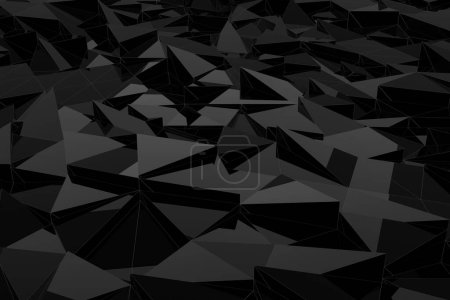 Foto de Resumen Triángulos futuristas Tecnología Fondo Ilustración 3D Render - Imagen libre de derechos