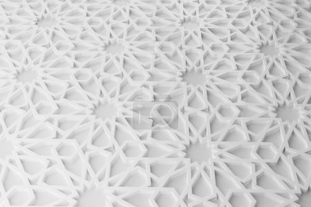 Foto de Abstracto árabe blanco tradicional Oriente Medio patrón 3D Ilustración Render - Imagen libre de derechos
