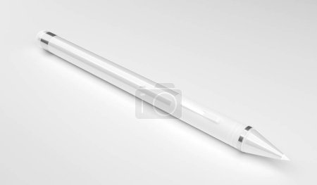Photo for White Wireless Stylus Pen for Tablet, Phones or Graphic Design Tablet - 3D Illustration Render - Royalty Free Image