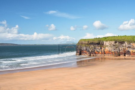 Photo for Scenic view of  Ballybunion Beach and cliffs in County Kerry, Ireland. One of the discovery points on Wild Atlantic Way. - Royalty Free Image