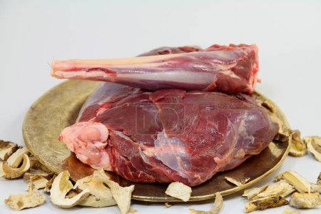 raw roasted leg of venison