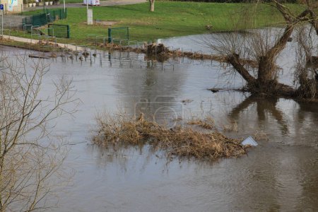 land under, flood over weser promenade Rinteln
