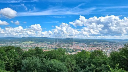 Panoramic view over the city of Hameln (Hamelin) in Germany