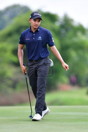 Foto de PETALING JAYA, 26 NOV: Abdul Hadi de Singapur, retratado durante la ronda final de PKNS Selangor Masters '22 en Kelab Golf Seri Selangor. Petaling Jaya, Malasia en Noviembre 26, 2022. - Imagen libre de derechos