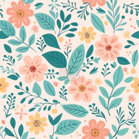 Elegant floral seamless patterns. Versatile vector design for paper, covers, fabric, decor, and more