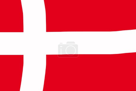Foto de Bandera de Dinamarca. Colores oficiales. La proporción correcta. Colores correctos. - Imagen libre de derechos