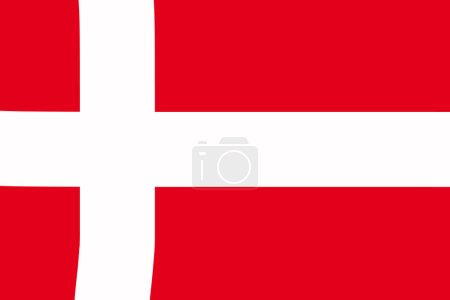 Photo for Flag of Denmark. Official colors. Correct proportion. Correct colors. - Royalty Free Image