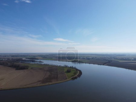 Foto de Río Danubio como vista aérea en Baviera en primavera - Imagen libre de derechos