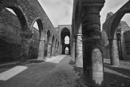 Téléchargez les photos : Une des plus belles et célèbres destinations de Bretagne, France, Saint Mathieu et son abbaye - en image libre de droit