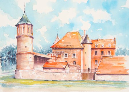 Téléchargez les photos : Le château royal de Tykocin situé sur la rive droite de la rivière Narew à Tykocin, Pologne.. - en image libre de droit