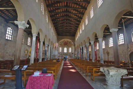 Photo for Grado, Friuli Venezia Giulia/Italy-15 May 2023: interior of ancient church  of Santa Eufemia in the historic center. - Royalty Free Image