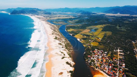Photo for Aerial view of the town of Guarda do Embau in Brazil - Royalty Free Image