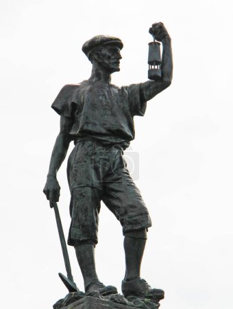 A Statue of a Classic Underground Coal Mine Worker.