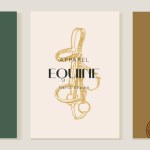 Equestrian card design, equestrian shop product, hand drawn horse tack and harness, horseback riding apparel, classical vintage style