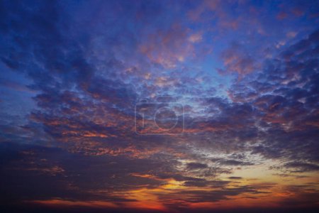 Photo for Dramatic sky, Nice vibrant in twilight sky with clouds - Royalty Free Image
