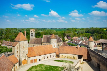 Photo for Panorama of castle court of Blandy-les-Tours is a in the Seine-et-Marne department in the le-de-France - Royalty Free Image