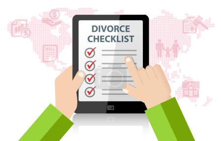 Téléchargez les photos : Aide-mémoire pour la planification du divorce Infographie - en image libre de droit
