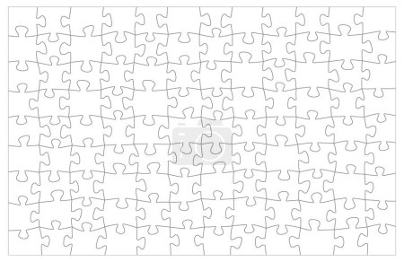 Illustration for Jigsaw puzzle grid. Challenge solve concept mosaic texture, picture parts matching game background or backdrop, puzzle game or quiz blank vector wallpaper or tile pattern - Royalty Free Image