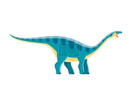 Illustration for Cartoon Coloradisaurus dinosaur character, cute dino of Jurassic animals, vector kids toy. Cartoon dinosaur or Coloradisaurus dino character for paleontology education or extinct reptiles collection - Royalty Free Image