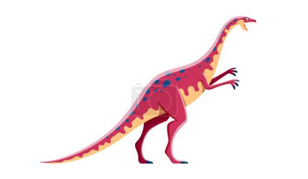 Illustration for Cartoon dinosaur character, Anchisaurus or kids Jurassic cute dino, vector collection. Anchisaurus dinosaur or prehistoric reptile and lizard animal, funny dino dragon toy or adorable monster - Royalty Free Image