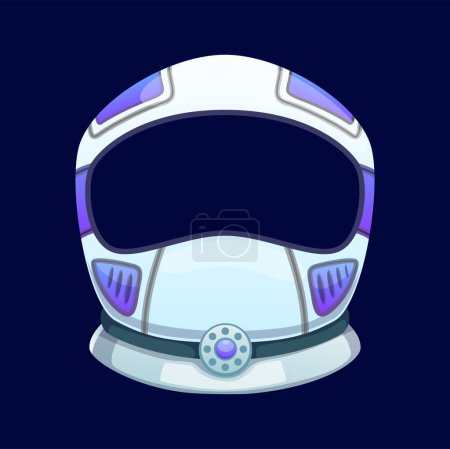 Illustration for Cartoon space suit helmet for video chat isolated kids astronaut headgear. Vector face effect or sticker frame. Spaceman cosmonaut mask for photo booth - Royalty Free Image