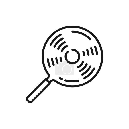 Illustration for Induction cooker outline icon. Vector electro gas frying pan, ceramics electro or gas oven. To indicate the surface of cookware sign - Royalty Free Image