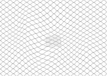 Illustration for Fishnet seamless pattern, fish net background or soccer goal mesh, vector rope line texture. Fishing net pattern or football goal and soccer sport net background or fishnet with knot grid lace - Royalty Free Image