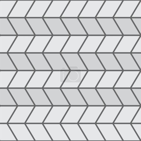 Illustration for Pavement top view pattern, street grey cobblestone, garden sidewalk tile. Vector herringbone design with interlocking zigzag bricks forming a stylish arrangement to outdoor surfaces roads and streets - Royalty Free Image