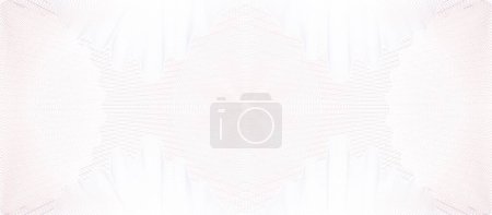 Illustration for Cheque guilloche watermark pattern background, vector texture for voucher or money. Certificate or currency banknote guilloche or paper watermark pattern background for coupon or diploma document - Royalty Free Image
