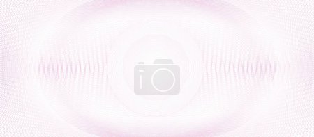 Illustration for Pink cheque guilloche watermark or money paper pattern background, vector texture. Certificate voucher or currency banknote guilloche or paper watermark pattern for coupon or diploma document - Royalty Free Image