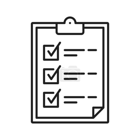Illustration for Planning icon for project goal management and schedule, marketing outline vector pictogram. Business target, marketing and promotion plan, project strategy or work objectives solution and development - Royalty Free Image
