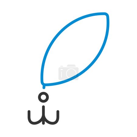 Illustration for Fishing Spoon Icon. Editable Bold Outline With Color Fill Design. Vector Illustration. - Royalty Free Image