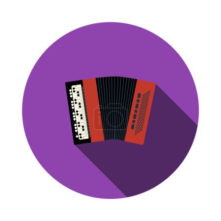 Icône d'accordéon. contour audacieux modifiable avec la conception de remplissage de couleur. Illustration vectorielle.