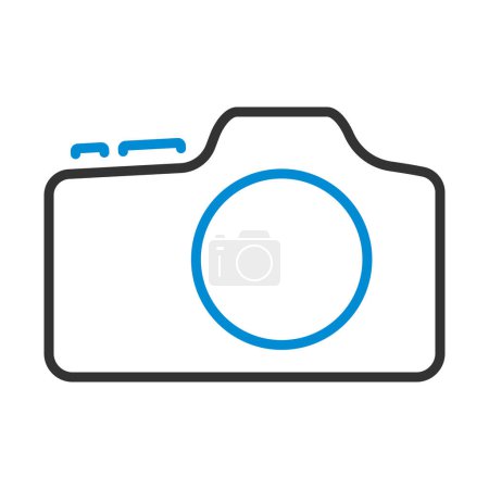 Icon Of Photo Camera. Editable Bold Outline With Color Fill Design. Vector Illustration.
