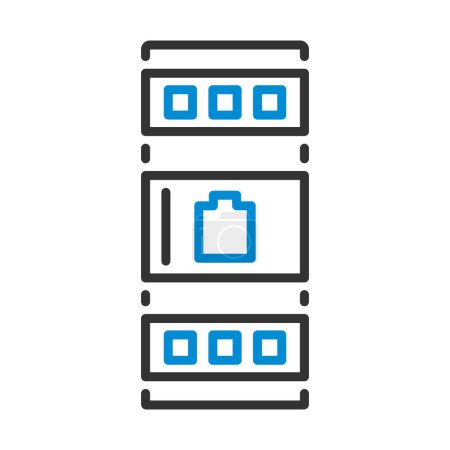 Server Rack Icon. Editable Bold Outline With Color Fill Design. Vector Illustration.