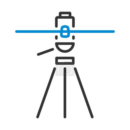 Laser Level Tool Icon. Bold outline design with editable stroke width. Vector Illustration.