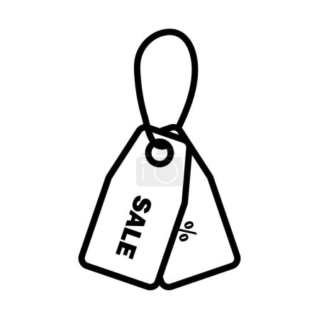 Discount Tags Icon. Bold outline design with editable stroke width. Vector Illustration.