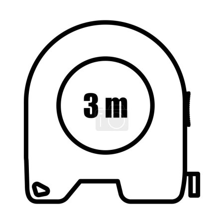 Illustration for Icon Of Constriction Tape Measure. Bold outline design with editable stroke width. Vector Illustration. - Royalty Free Image
