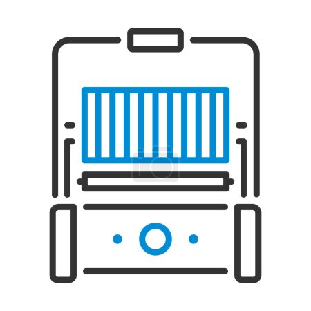 Illustration for Kitchen Electric Grill Icon. Editable Bold Outline With Color Fill Design. Vector Illustration. - Royalty Free Image