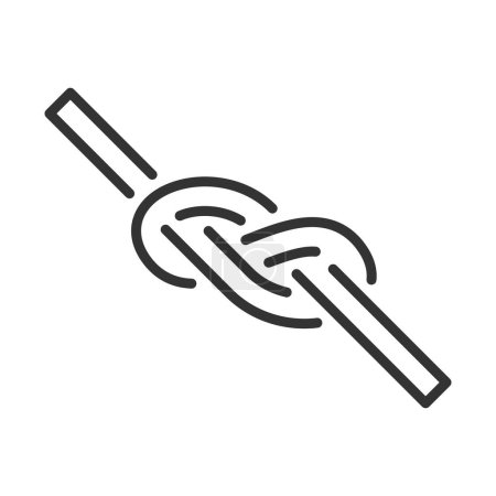 Ilustración de Icono de nudo de cuerda alpinista. Esquema audaz editable con diseño de relleno de color. Ilustración vectorial. - Imagen libre de derechos