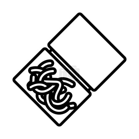 Icon Of Worm Container. Bold outline design with editable stroke width. Vector Illustration.