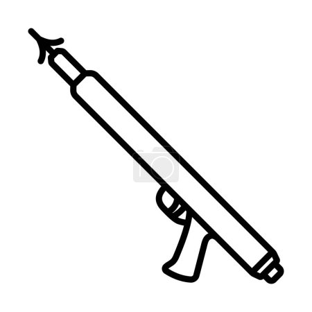 Icon Of Fishing Speargun. Bold outline design with editable stroke width. Vector Illustration.