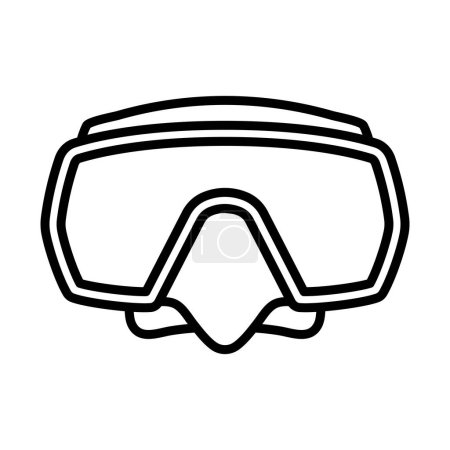 Illustration for Icon Of Scuba Mask. Bold outline design with editable stroke width. Vector Illustration. - Royalty Free Image
