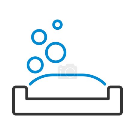 Soap-dish Icon. Editable Bold Outline With Color Fill Design. Vector Illustration.