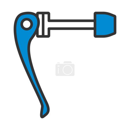 Illustration for Bike Quick Release Icon. Editable Bold Outline With Color Fill Design. Vector Illustration. - Royalty Free Image