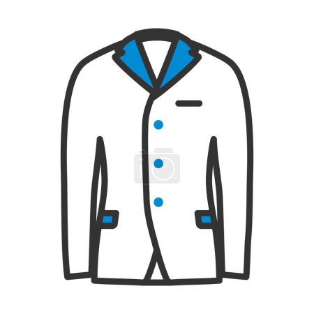 Business Suit Icon. Editierbare kühne Umrisse mit Farbfülldesign. Vektorillustration.