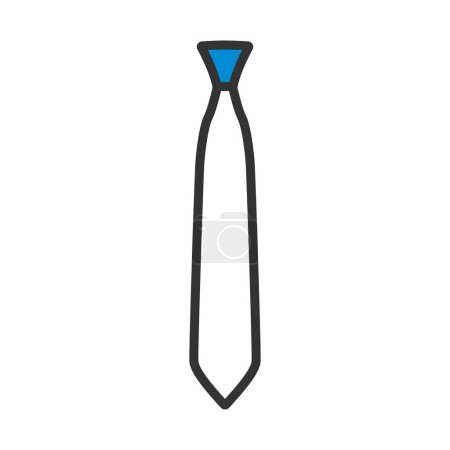 Business Tie Icon. Editable Bold Outline With Color Fill Design. Vector Illustration.