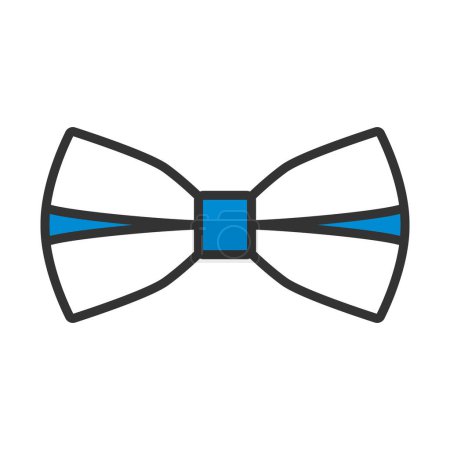 Illustration for Business Butterfly Tie Icon. Editable Bold Outline With Color Fill Design. Vector Illustration. - Royalty Free Image