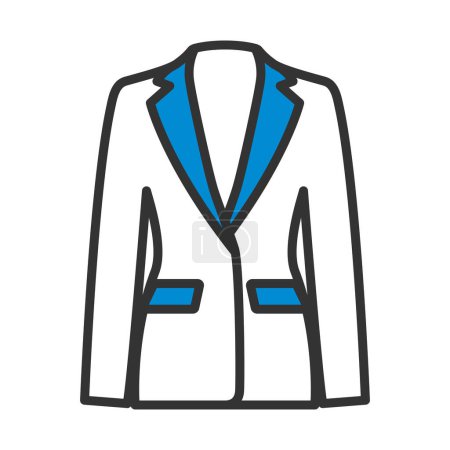 Business Woman Suit Icon. Editable Bold Outline With Color Fill Design. Vector Illustration.
