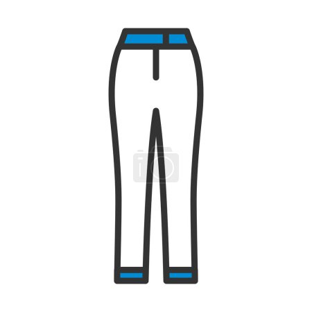 Pantalon Femme d'affaires Icône. contour audacieux modifiable avec la conception de remplissage de couleur. Illustration vectorielle.